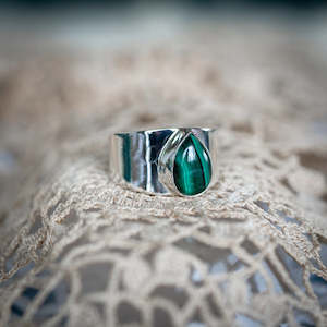malachite: Sterling Malachite Ring