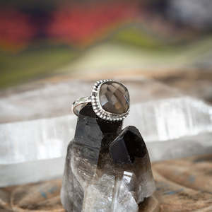 Cut Smoky Quartz Ring