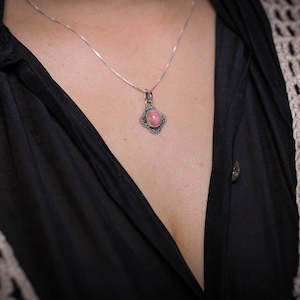 Opals: Pink Opal Moon Shadow Necklace