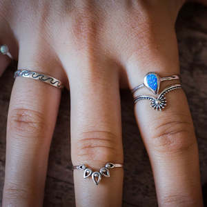 Opals: Blue Opal Tear Ring