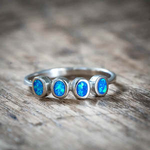Opals: Blue Opal Beach Ring
