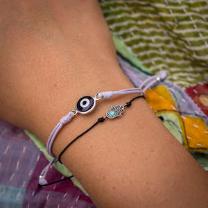 Opals: Hamsa Blue Opal Bracelet