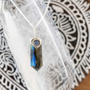 Labradorite Pencil Necklace