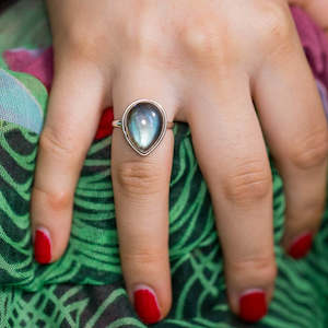 Labradorite Tear Ring