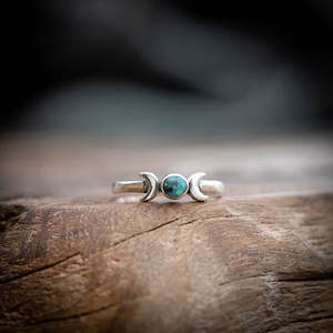 Turquoise: Double Moon Turquoise Ring