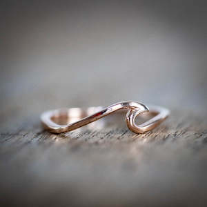 Surf: Rose Gold Wave Ring