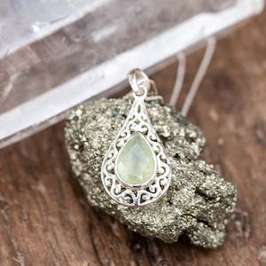 Prehnite: Devi Prehnite Necklace