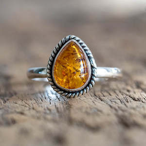 Amber: Amber Drop Ring
