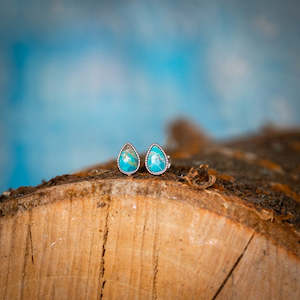 Dainty Tear Turquoise Studs