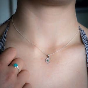 Turquoise Moon Necklace