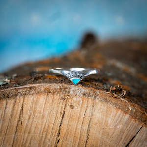 Turquoise: V Stacking Turquoise Ring