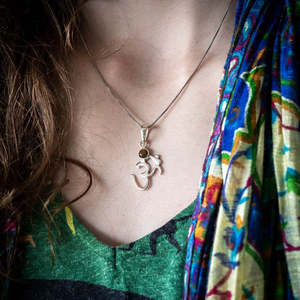 Sale: Om Tigers Eye Necklace