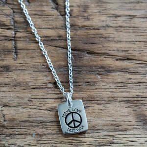 Make Love Not War Necklace