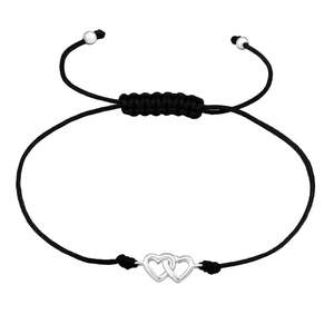 Love: Double Heart Cord Bracelet