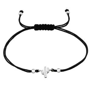 Love: Silver Cactus Corded Bracelet
