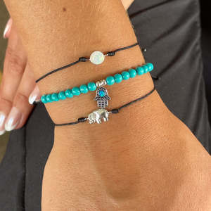 White Opal Corded Bracelet