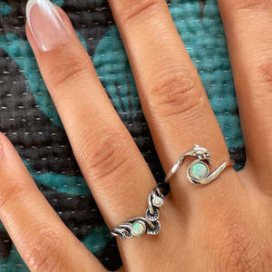 Opal Dolphin Ring