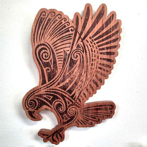 Products: RPM Kea - Handmade Printed Heart Rimu Vortica Disc Golf