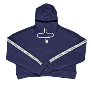 Womens Crop Hood Navy Blue