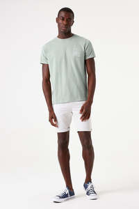 Mens: Light Sage Front Print Tee