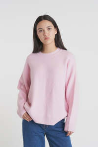 Solar Elle Knit Crew - Pale Rose