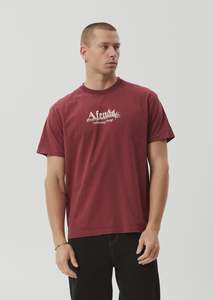 Mace Life Boxy Tee - Washed Burgundy