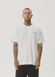 Afends: Staple Boxy Fit Tee - White/Black