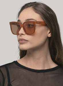 Otra Sunglasses: Sweet About Me Sunglasses - Coffee/Light Brown