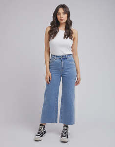 All About Eve 1: Charlie High Rise Wide Leg Jean - Dark Blue