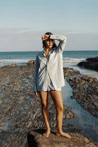 Commonplace: Good Days Shirt - Blue/White Stripe