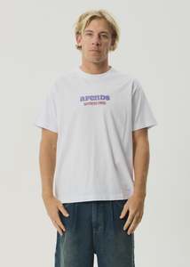 Mens: Afends Simple Times Boxy Tee - White