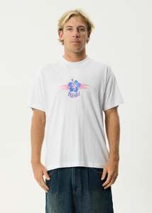 Wiped Out Boxy Tee - White