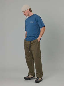 Mens: Beers Before Lunch Sea Tee - Military Blue