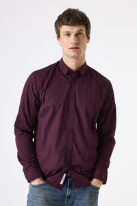 Mens: LS Shirt plum