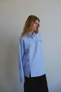 Commonplace: Cortez Shirt - Sky/Maroon