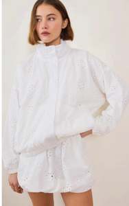 Crush Windbreaker - broderie White