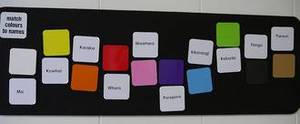 Hooky Loopy – Match Colours to Names in Maori TILE SET ONLY