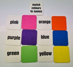 “Hooky Loopy” Match Colours to Names SMALL TILE SET