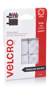6 sets of Stickyback White squares