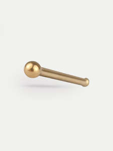 Titanium Plated Plain Ball Nose Bone 20G