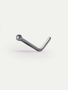 Piercing Jewellery Nose Studs: Plain Ball Nose L Bend 20G