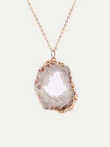 Crystals Necklaces: Aura Geode Pendant