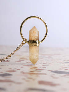 Double Point Amethyst Pendant