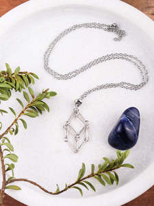 Empty Crystal Cage Necklace