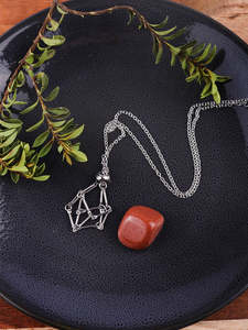 Empty Crystal Cage Necklace