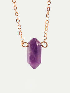 Gemstone Double Point Pendant