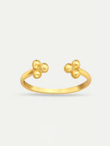 Sterling Silver Gold Plated Boho Dot Ring