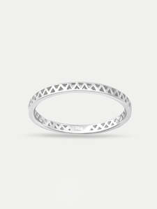 Jewellery Stacking Rings: Sterling Silver Mini Triangle Band Ring