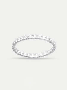 Sterling Silver Chain Band Ring