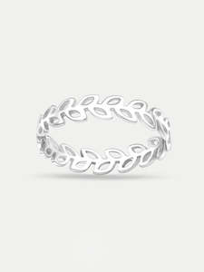 Sterling Silver Olive Band Ring